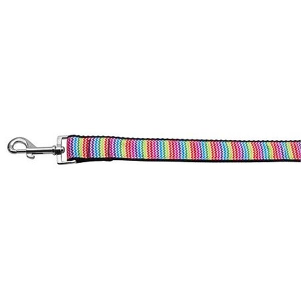 Unconditional Love Zigzaggy Rainbow Nylon Ribbon Dog Collars 1 wide 4ft Leash UN787903